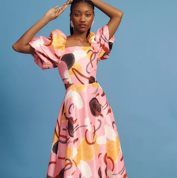 Anthropologie Aureta Studio Printed Dress - Picture 5 of 8